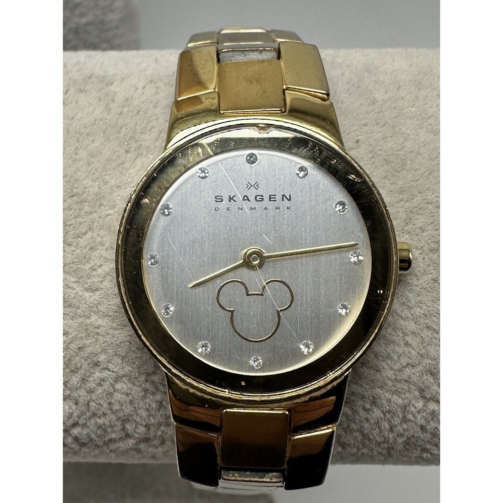 Skagen D430SGXG Disney Ladies Watch New Battery 25MM 6.5" Rare R72